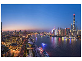 panoramic-3-piece-canvas-print-the-blue-hour-in-shanghai