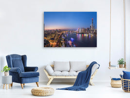 4-piece-canvas-print-the-blue-hour-in-shanghai