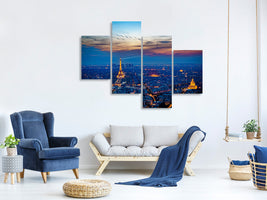 4-piece-canvas-print-the-eiffel-tower-in-france