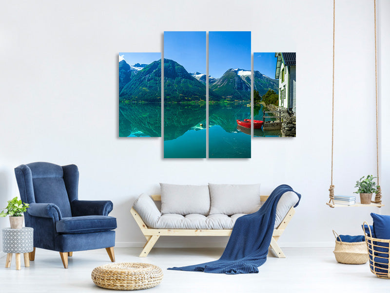 modern-4-piece-canvas-print-the-glacier-lake