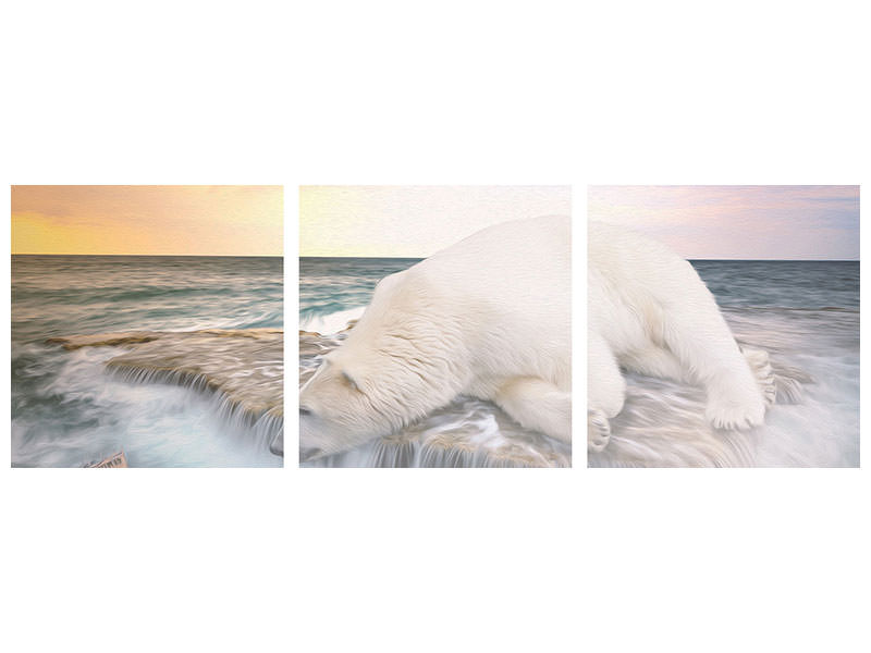 5-piece-canvas-print-the-polar-bear-and-the-sea