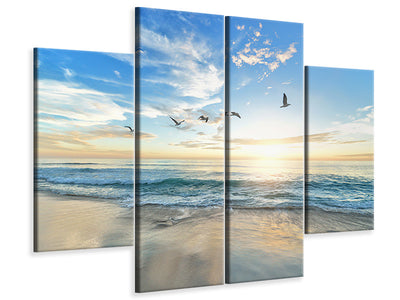 3-piece-canvas-print-the-seagulls-and-the-sea-at-sunrise