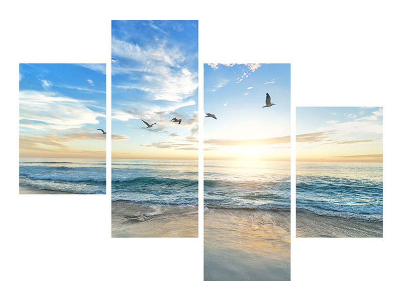 3-piece-canvas-print-the-seagulls-and-the-sea-at-sunrise