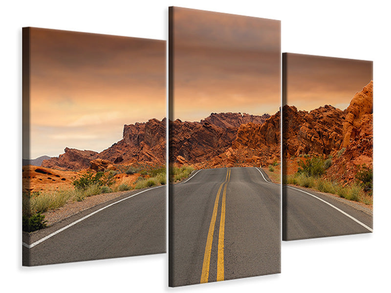 panoramic-3-piece-canvas-print-the-street
