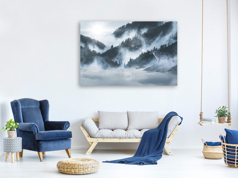 3-piece-canvas-print-the-wolf-in-the-woods