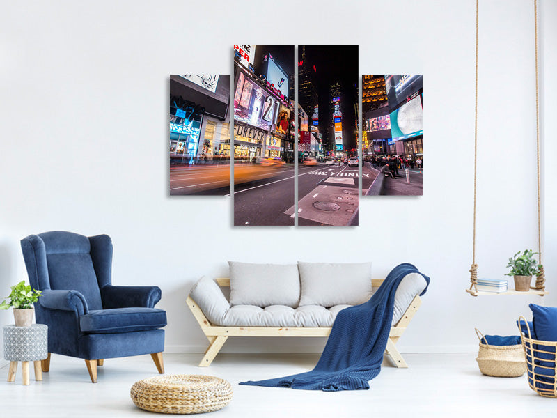 5-piece-canvas-print-times-square-at-night