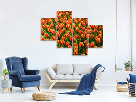 panoramic-3-piece-canvas-print-tulip-field-in-orange
