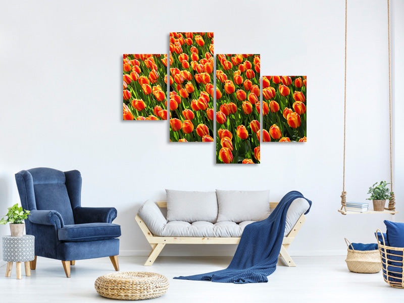 5-piece-canvas-print-tulip-field-in-orange