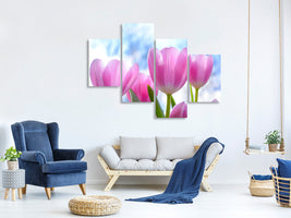 4-piece-canvas-print-tulips-in-nature