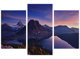panoramic-3-piece-canvas-print-twilight-at-mount-assiniboine