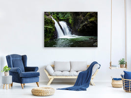 panoramic-3-piece-canvas-print-waterfall-in-the-evening-light