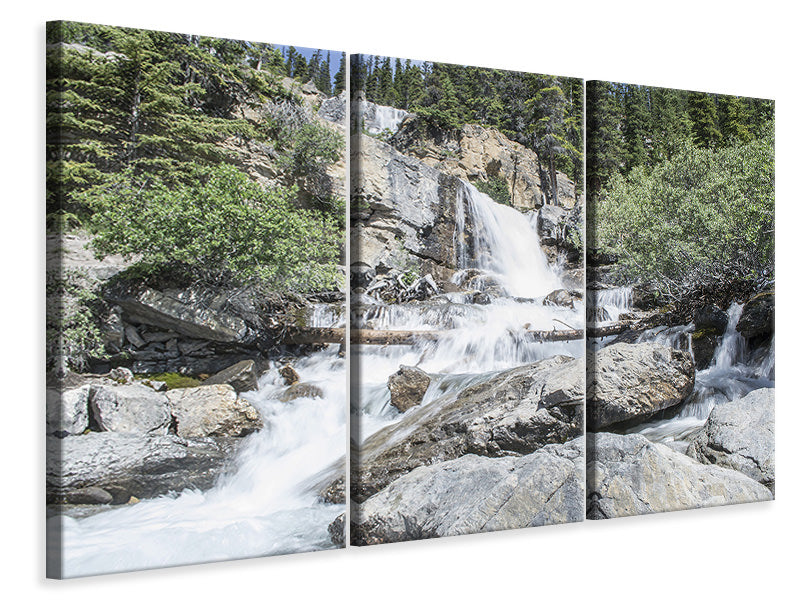 4-piece-canvas-print-wild-waterfall-in-the-forest