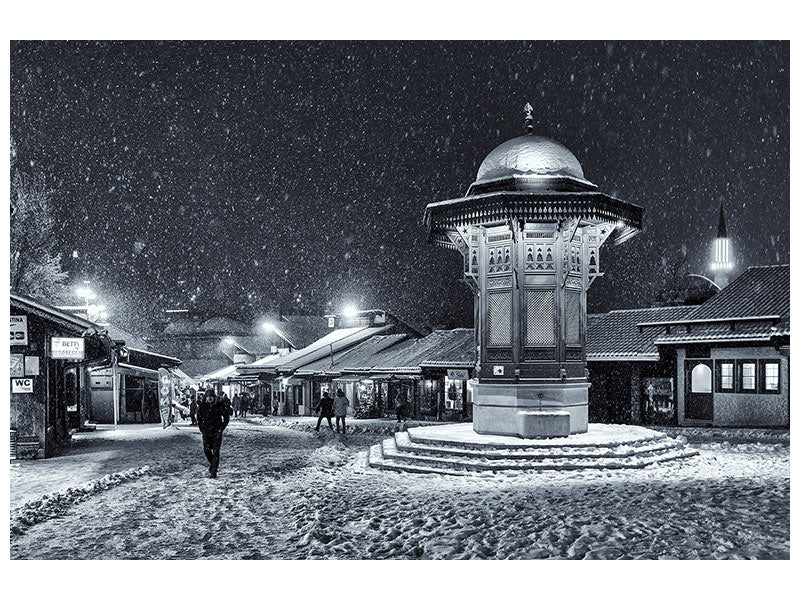 modern-4-piece-canvas-print-winter-in-sarajevo