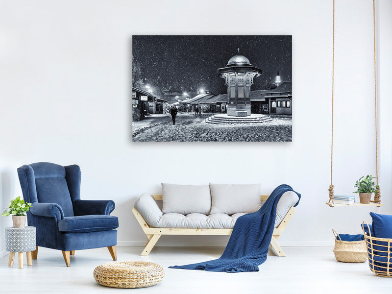 modern-4-piece-canvas-print-winter-in-sarajevo