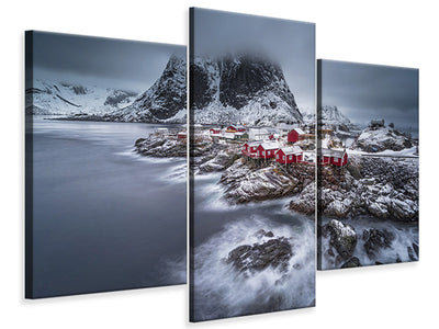 panoramic-3-piece-canvas-print-winter-lofoten-islands