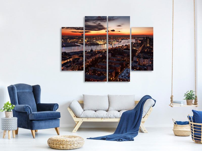 modern-4-piece-canvas-print-wintersunset