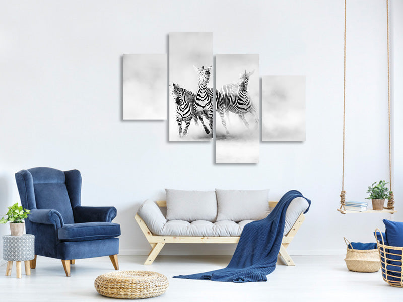 4-piece-canvas-print-zebras