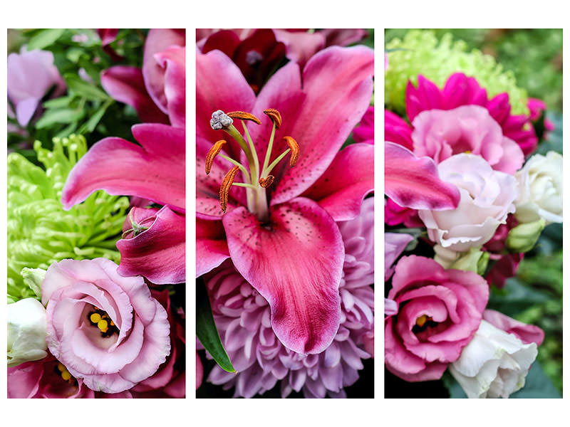 3-piece-canvas-print-bouquet-with-lily