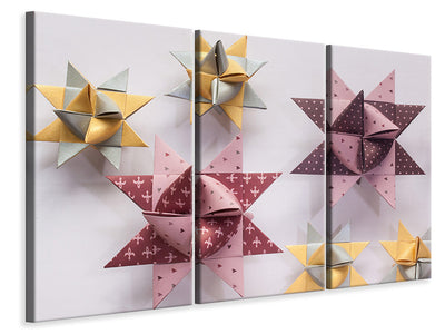 3-piece-canvas-print-origami-colorful-stars