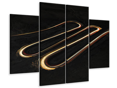 4-piece-canvas-print-a-snake-made-of-light