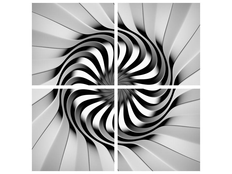 4-piece-canvas-print-abstract-spiral