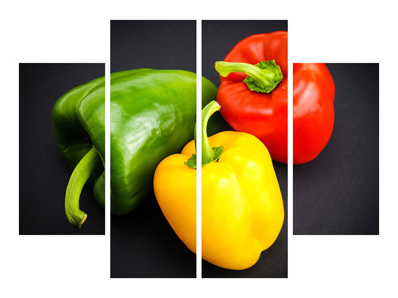 4-piece-canvas-print-colorful-peppers