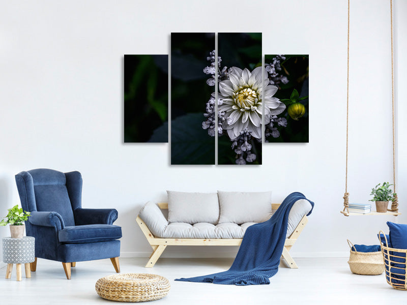 4-piece-canvas-print-dahlia-flower