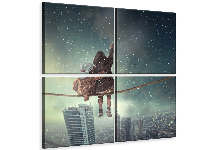 4-piece-canvas-print-let-it-snow