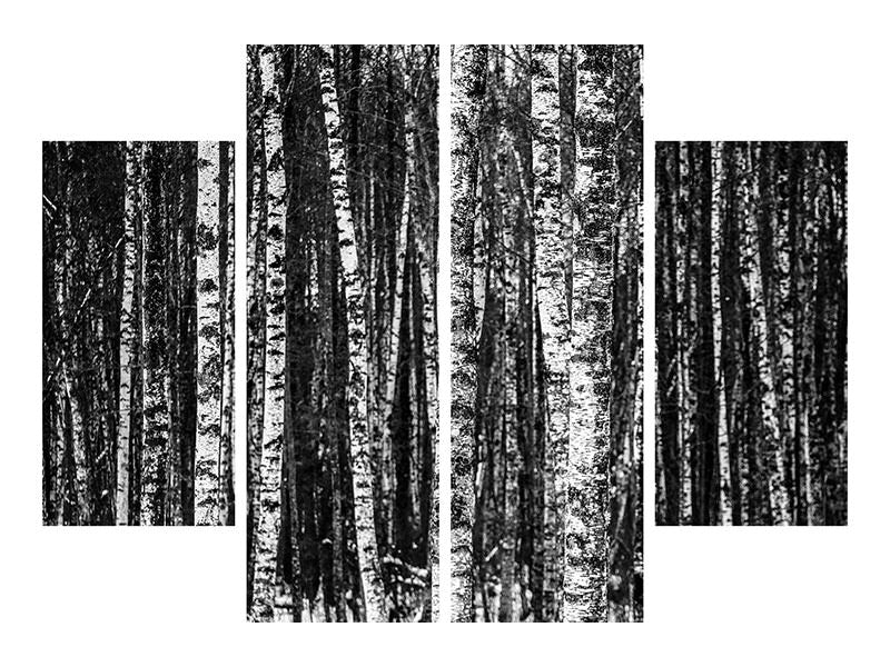 4-piece-canvas-print-many-birches-xl