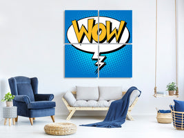 4-piece-canvas-print-pop-art-speech-bubble