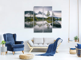4-piece-canvas-print-rainy-morning-at-hintersee