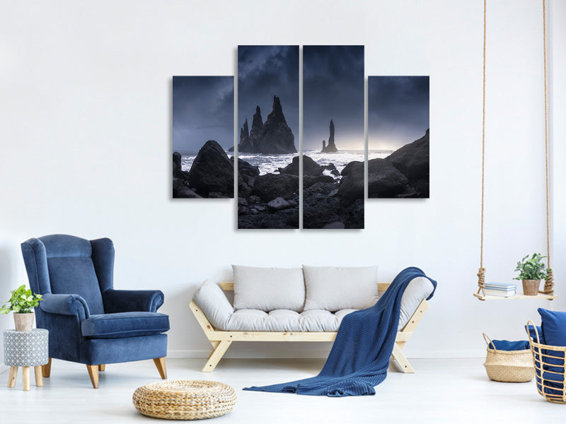 4-piece-canvas-print-reynisdrangar