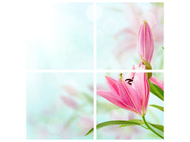 4-piece-canvas-print-romantic-lilies