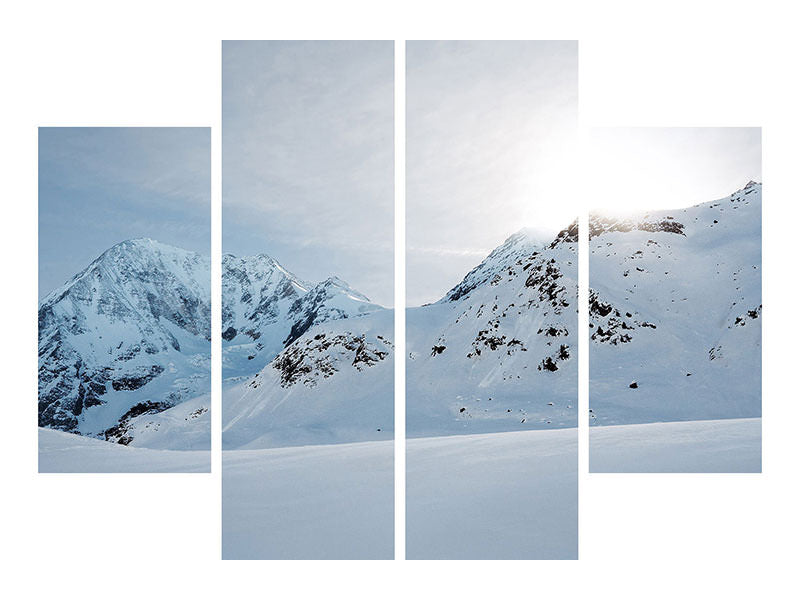 4-piece-canvas-print-snow-in-the-mountains