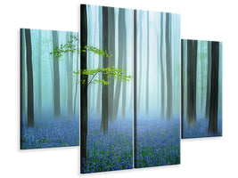 4-piece-canvas-print-the-blue-forest