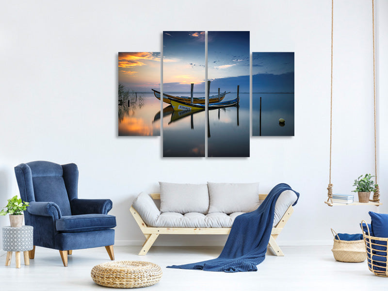 4-piece-canvas-print-the-boats