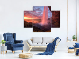 4-piece-canvas-print-the-burning-falls