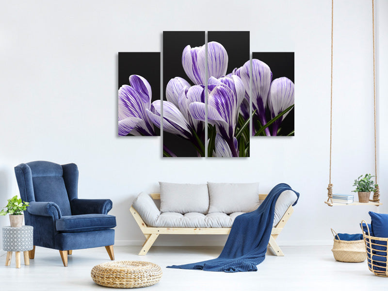 4-piece-canvas-print-the-crocus