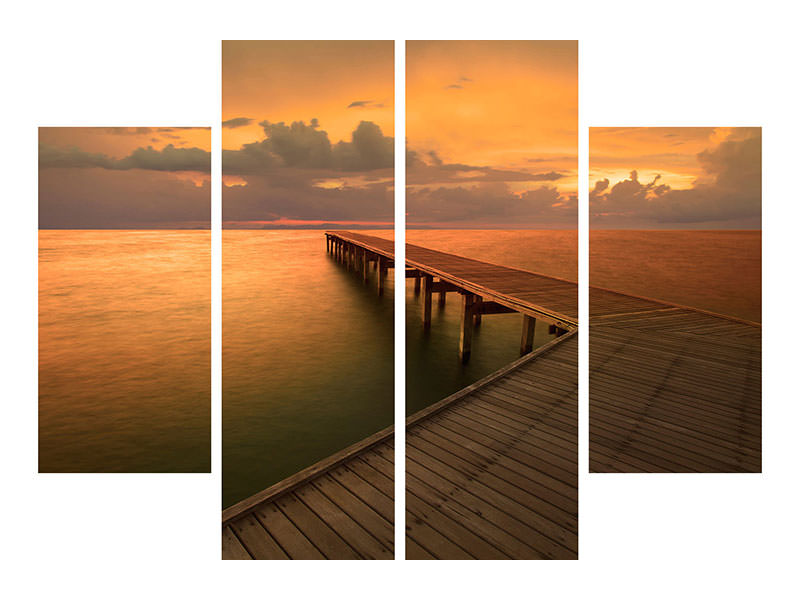 4-piece-canvas-print-the-footbridge-by-the-sea