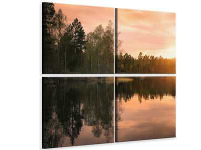 4-piece-canvas-print-the-little-red-house