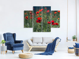 4-piece-canvas-print-wild-poppy