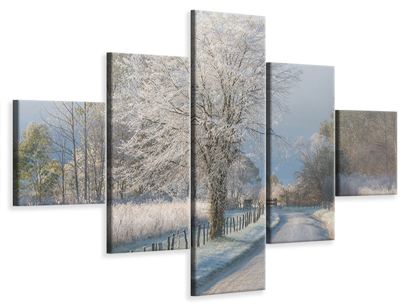 5-piece-canvas-print-a-frosty-morning