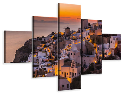 5-piece-canvas-print-calispera-santorini