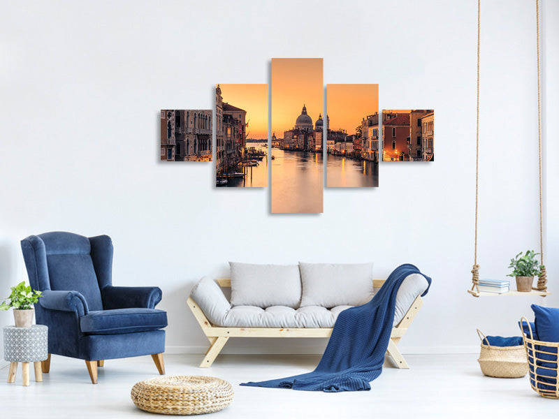 5-piece-canvas-print-dawn-on-venice