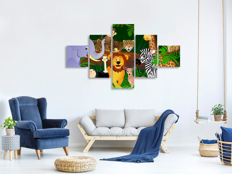 5-piece-canvas-print-jungle-king