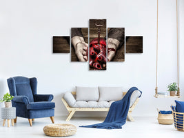 5-piece-canvas-print-key-to-my-heart