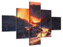 5-piece-canvas-print-la-fournaise-volcano