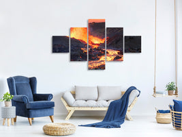 5-piece-canvas-print-la-fournaise-volcano