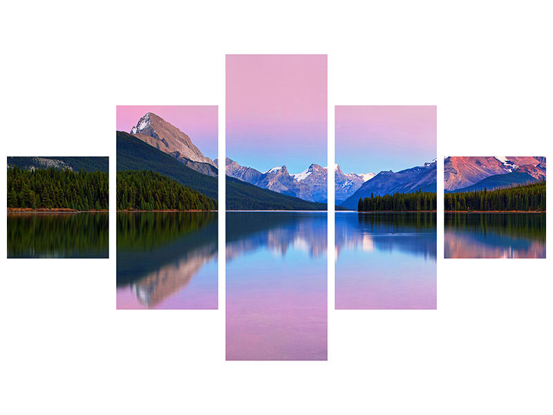 5-piece-canvas-print-maligne-lake