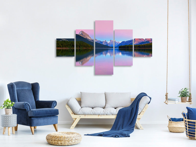 5-piece-canvas-print-maligne-lake